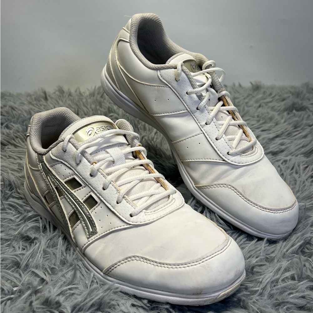 Asics Women's Cheerleader Athletic Shoes Sz 8.5 Cheer White/Silver